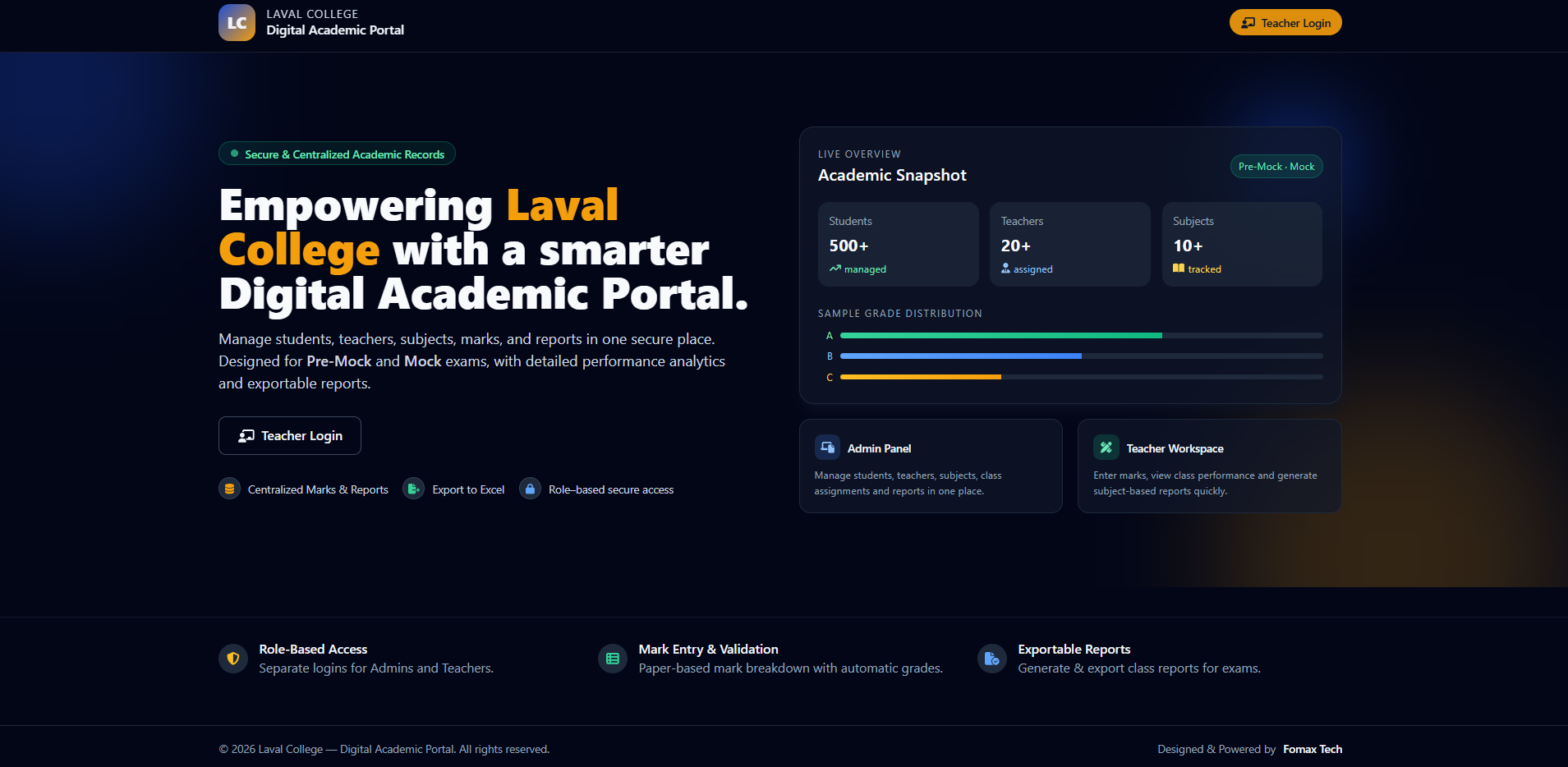 Laval Bilingual College Portal